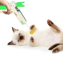 리스펫 고양이 움직이는 장난감 깜놀 캣건, 그린, 1개