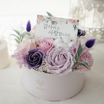 라솔트 반전 수국앤플라워 용돈케이크 + LED전구, 가든퍼플, 1세트