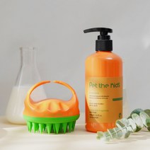 펫더키즈 네추럴 우유 밸런스 강아지 샴푸 린스 올인원 300ml + 브러쉬, 1세트