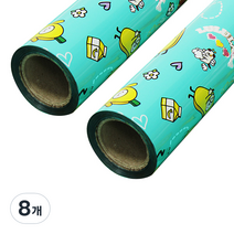 포포팬시 룰루랄라 증착롤 포장지 중, 민트, 8개