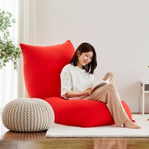 리브맘 맥스 대형 빈백 리클라이너 소파, 비비드레드