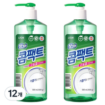 참그린 콤팩트 펌프 주방세제, 600g, 12개