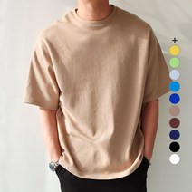 제이에이치스타일 남성용 오버핏 무지 반팔 티셔츠 JHROK130