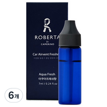 로베르타디까메리노 차량용 송풍구 방향제 아쿠아블루 리필 7ml 1개, 6개