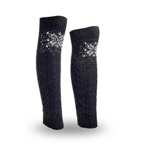 고운골프 스노우 울 골프 레그워머 2p, 블랙