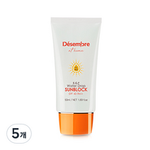 데쌍브르 EGF 워터 드롭 선블록 SPF40 PA++, 50ml, 5개