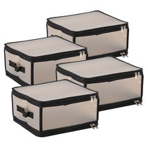 디오셀 접이식 깔끔정리 수납박스 36L, 블랙, 4개