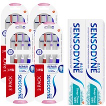 센소다인 리페어프로텍트 칫솔 12p + 딥클린 치약 113g x 2p 세트, 1세트