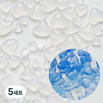 메이브라운 카멜레온 광변 하트 네일스톤, 블루, 5세트