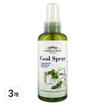 캔들앤솝 피부에 뿌리는 쿨스프레이 바디미스트 페퍼민트향, 150ml, 3개