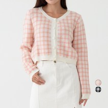 ELLE GIRL 여성용 체크패턴 가디건