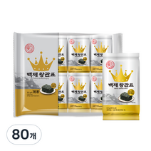 광천김 백제 왕관표 재래 도시락, 3.5g, 80개