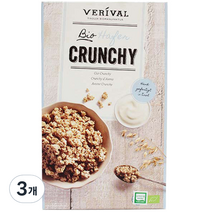 베리발 유기농 오트 크런치 시리얼, 375g, 3개