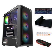 포유컴퓨터 게이밍 에디션 조립 PC 12 (라이젠5-5600X WIN미포함 RAM 16GB NVMe 500GB RTX2060) + 게이밍 기계식 키보드 + 게이밍 장패드 + 5구형 멀티탭 + USB 32GB, 기본형