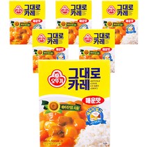 오뚜기 즉석 그대로카레 매운맛, 200g, 6개