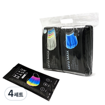 MIYU 비 컬러풀 일회용 마스크 대형 7종 x 10p + 레인보우 5p 세트, 4세트