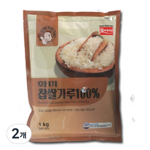 화미_찹쌀가루100%(국산/면세), 1kg, 2개
