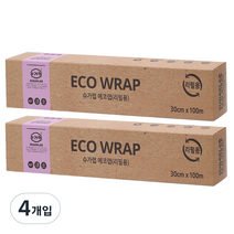슈가랩 사탕수수 에코랩 리필용 30cm x 100m, 4개입