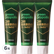 메디안 프로폴리스향 홀패밀리 치약 프레쉬민트, 100g, 6개