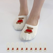 투투삭스 여성용 애착곰 페이크삭스 10켤레