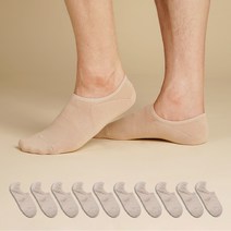 삭피엔스 남성용 벗겨지지 않는 발등 덮는 페이크삭스 10켤레