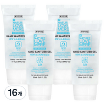 네이쳐러브메레 휴대용 손소독제, 16개, 50ml