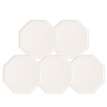플라이토 실리콘 폴리곤 컵받침 5p, 화이트