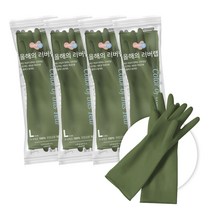 러버랩 고무장갑 대, 5개, 어반그린, 대(L)