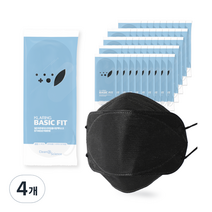 클라링 베이직핏 황사 방역마스크 중형 KF94, 50개입, 4개, 블랙