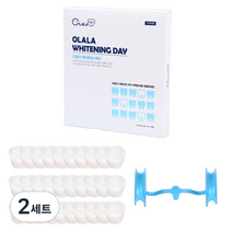 오랄라 화이트닝데이 치아미백제 1p + 코튼롤 40p + 리트렉터 세트, 2세트