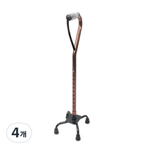 진산메디칼 웰비 사발 지팡이, 브라운, 4개
