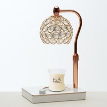 캔들백화점 블링블링 비주 캔들워머 로즈골드 + 화이트 + 소이 캔들 150g 세트, 화이트쟈스민민트