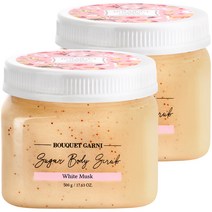 부케가르니 슈가 바디스크럽 화이트머스크, 500g, 2개