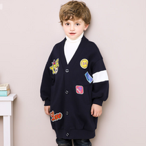 앤디애플 아동용 패피 기모 배색 가디건