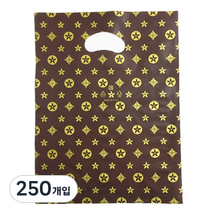 팩스타 펀칭 비닐 포장봉투 가로 25cm x 세로 35cm PE25, 갈색AA, 250개입