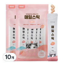 캣츠힐 고양이 매일스틱 짜먹는 간식, 연어, 50g, 10개