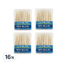 매직투스픽 치간칫솔 대용 기능성 이쑤시개 7cm, 16개, 100개입