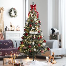 크리스마스트리 전구 장식 풀세트, 레드