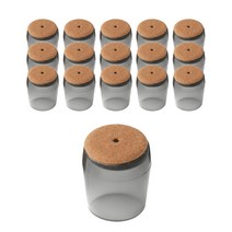 체어서퍼 의자발커버 원형 S, 블랙투명, 16개