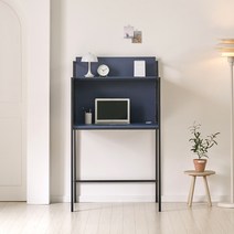 라온퍼니쳐 롭 스틸 800 독서실 책상, 상판(네이비) + 프레임(블랙)