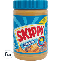 스키피 크리미 땅콩버터, 462g, 6개