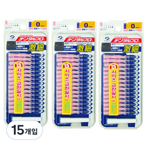 잭스 덴탈프로 치간칫솔 0호 15p, 15개입, 15개