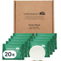 베베스킨 라이프 퍼퓸 비누 그린 머스크향, 100g, 20개