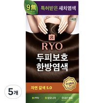 려 자양윤모 새치커버 염모제 20g x 3p, 자연갈색 5 0, 5개