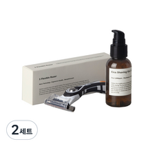 레이지소사이어티 5중날 면도기 스타터킷, 면도핸들 + 5중날 카트리지 + 시카 쉐이빙 젤 2.3 50ml, 2세트