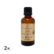 퓨어스 유기농 티트리오일, 50ml, 2개