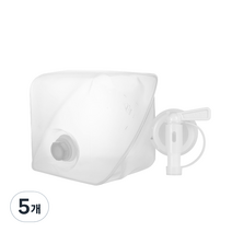 페스트세븐 캠핑 물통, 투명, 10L, 5개