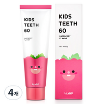라비킷 키즈티스 60 저불소 유아치약, 60g, 4개