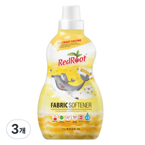 레드루트 유아 섬유유연제 바닐라코튼향, 3개, 1L