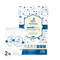 맘블레스 전연령견용 연어&무곡물 건식사료, 2개, 1.2kg